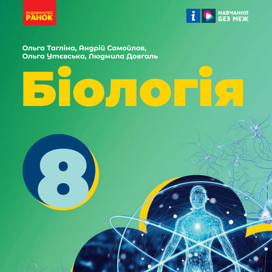 Біологія. О. Тагліна, А. Самойлов. 8 клас. До підручника 2025 року випуску Біологія. О. Тагліна, А. Самойлов. 8 клас. До підручника 2025 року випуску