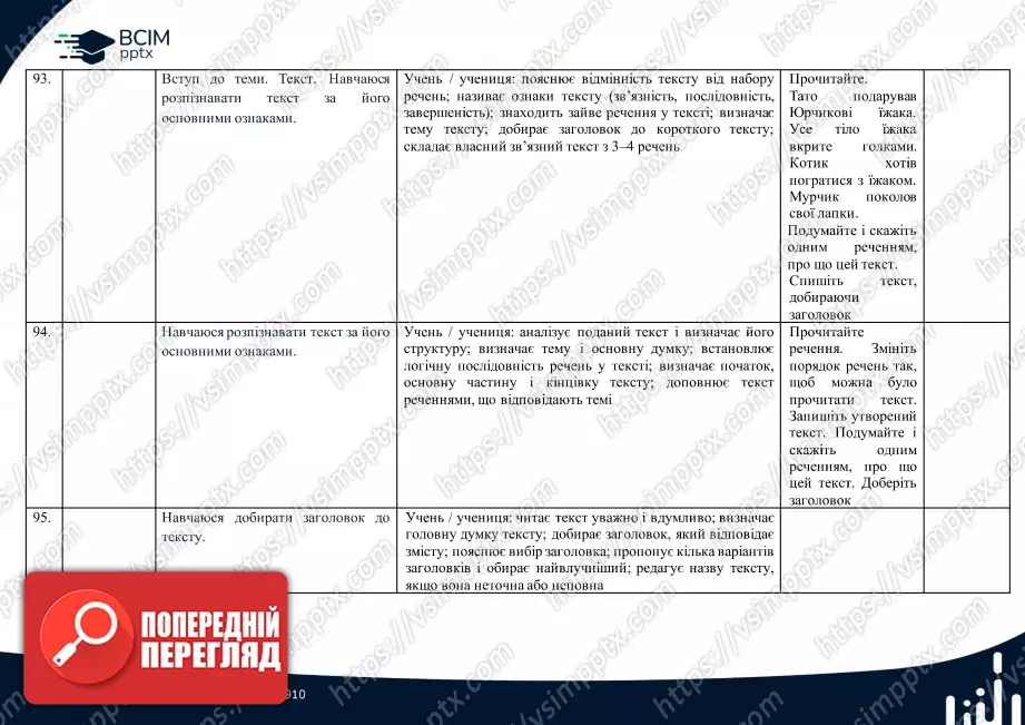 Календарно-тематичне планування (посібник). Українська мова. Посібник. М. Вашуленко, О. Вашуленко, С. Дубовик. 2 клас23 Календарно-тематичне планування (посібник). Українська мова. Посібник. М. Вашуленко, О. Вашуленко, С. Дубовик. 2 клас23