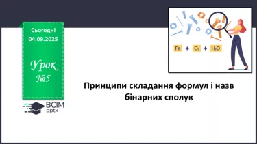 №05 - Принципи складання формул і назв бінарних сполук. №05 - Принципи складання формул і назв бінарних сполук.