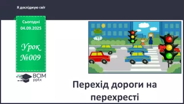 №009 - Перехід дороги на перехресті №009 - Перехід дороги на перехресті