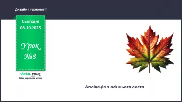 №08 - Аплікація з осіннього листя. №08 - Аплікація з осіннього листя.