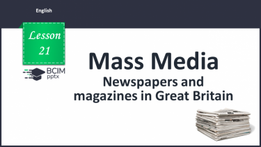№021 - Newspapers and magazines in Great Britain.