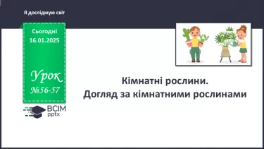 №056-57 - Кімнатні рослини. Догляд за кімнатними рослинами.