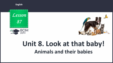 №087 - Unit 8. Look at that baby! Animals and their babies.