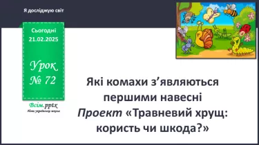 №0072 - Які комахи з’являються першими навесні