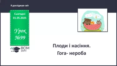 №099 - Плоди і насіння. Гога- нероба. №099 - Плоди і насіння. Гога- нероба.