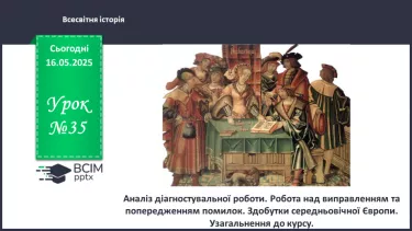 №35 - Аналіз діагностувальної роботи. Робота над виправленням та попередженням помилок. _
