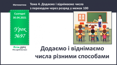 №097 - Додаємо і віднімаємо числа різними способами