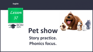 №037 - Pet show. Story practice. Phonics focus.