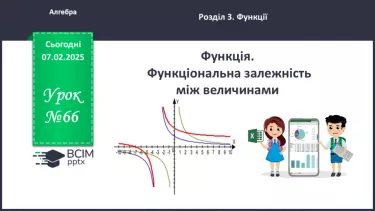 №066 - Функція. Функціональна залежність між величинами . №066 - Функція. Функціональна залежність між величинами .