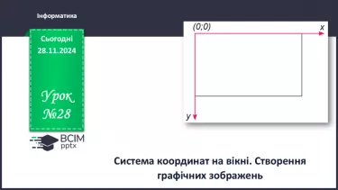 №28 - Система координат на вікні. Створення графічних зображень