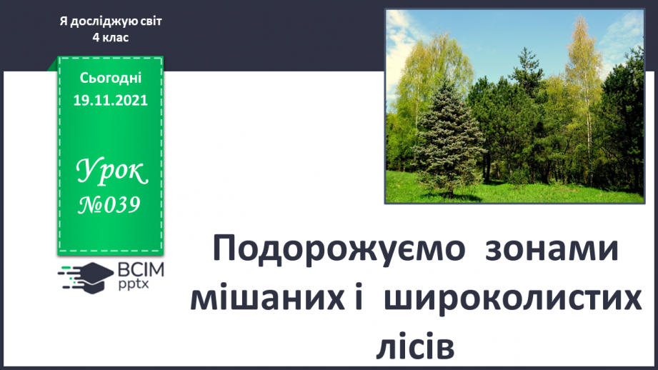 №039 - Подорожуємо  зонами мішаних і  широколистих лісів0