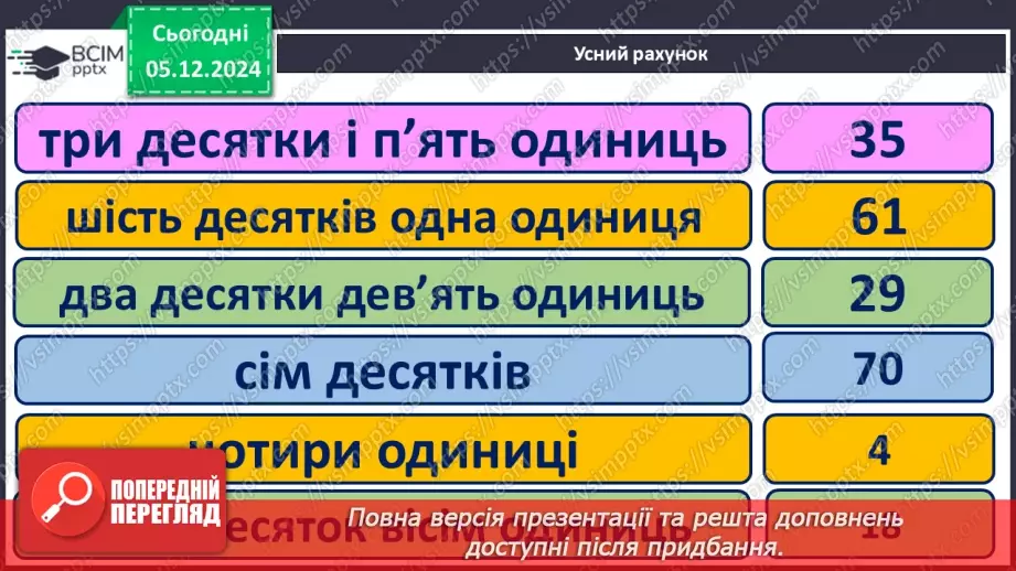 №059 - Доба. Визначення часу за годинником. Розв’язування задач на час.5