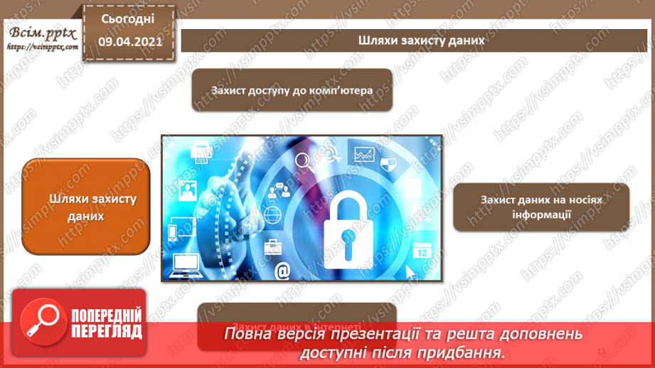 №06 - Об'єкти захисту. Види заходів протидії загрозам безпеки. Переваги та недоліки різних видів заходів захисту.12