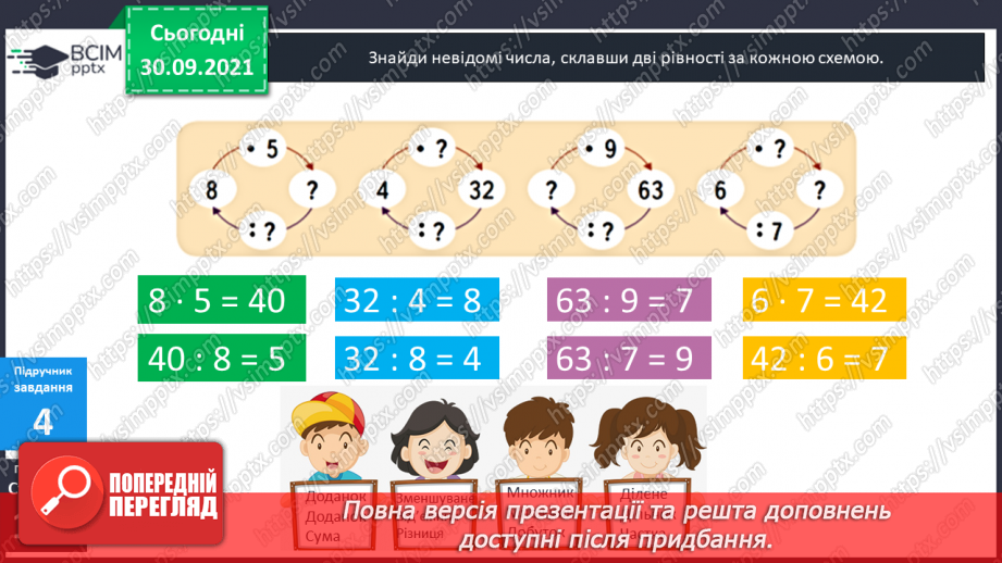 №033 - Знаходження невідомих компонентів дій другого ступеня як пропедевтика ознайомлення з рівнянням.11 №033 - Знаходження невідомих компонентів дій другого ступеня як пропедевтика ознайомлення з рівнянням.11