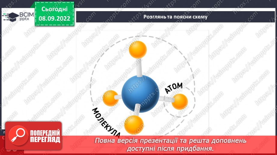 №08 - Поділ речовин. Молекули та атоми і їх моделювання. Тверді, рідкі та газоподібні тіла.11