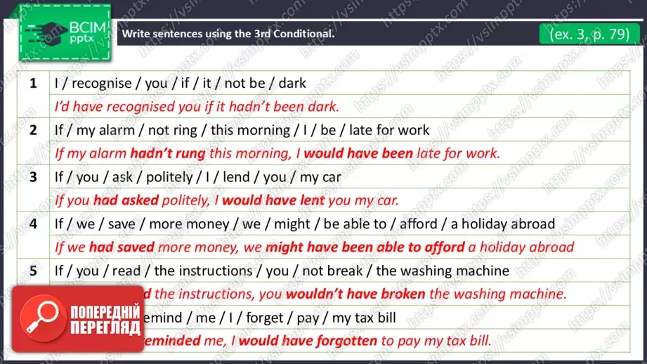 №18 - Умовні речення третього типу.  Вдосконалення граматичних навичок.  Third Conditional Sentences.  Build Up Your Grammar.9 №18 - Умовні речення третього типу.  Вдосконалення граматичних навичок.  Third Conditional Sentences.  Build Up Your Grammar.9