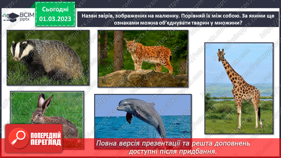 №076 - Хребетні та безхребетні тварини. Множини тварин.18