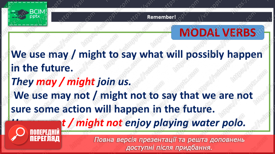 №028 - Grammar. Modal Verbs ‘should’, ‘may’, ‘might’4