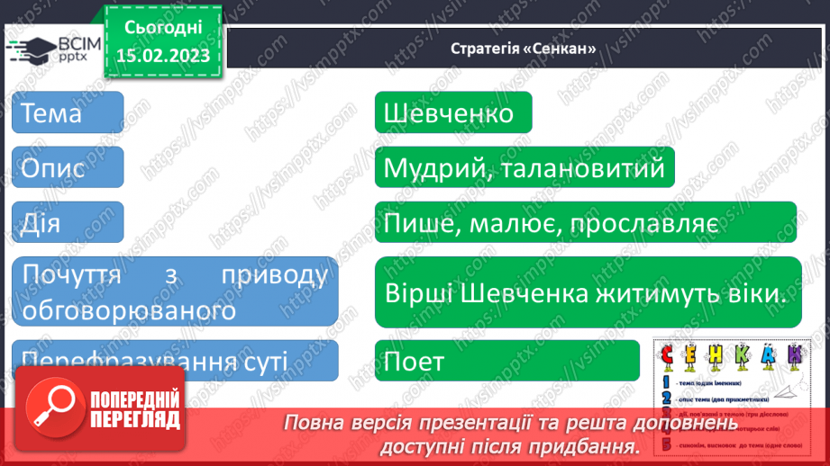 №088 - Урок позакласного читання на тему «Тарас Шевченко».14