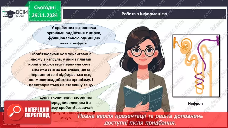 №42 - Опорно-рухова система. Видільна система органів і покриви тіла.14 №42 - Опорно-рухова система. Видільна система органів і покриви тіла.14