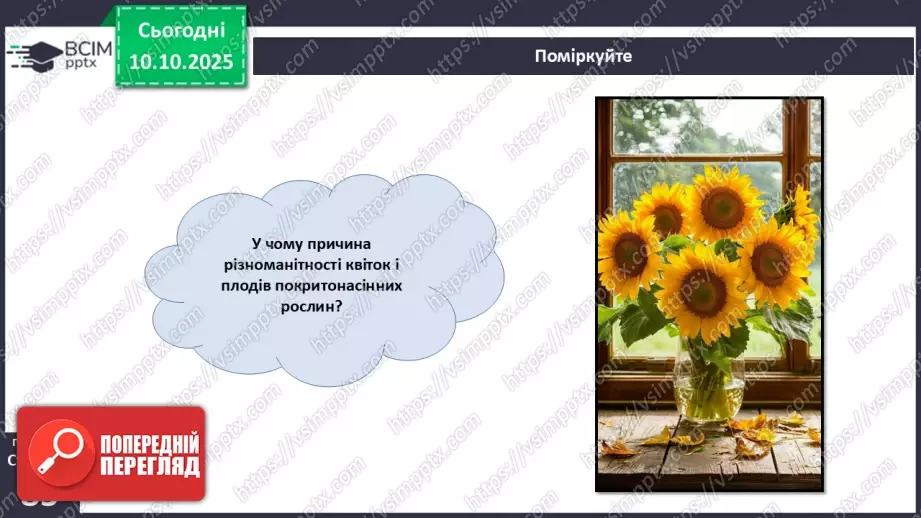 №024 - Покритонасінні рослини: квітка та плід. Значення в екосистемах.31 №024 - Покритонасінні рослини: квітка та плід. Значення в екосистемах.31