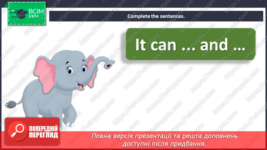 №054 - Animals – 5c. “It can/can’t …”, It can … and …”, “It cannot …, but it can …”11