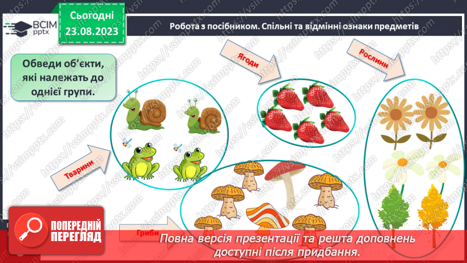 №002 - Спільні та відмінні ознаки предметів. Поділ на групи11