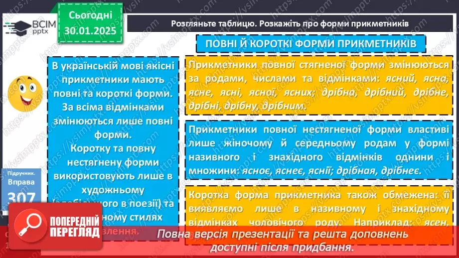 №0083 - Повні й короткі форми прикметників10