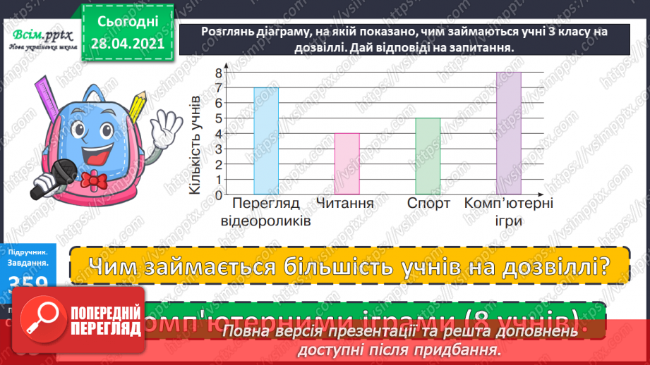 №118 - Множення чисел виду 15 · 3. Розв’язування рівнянь і задач. Робота з діаграмою.27