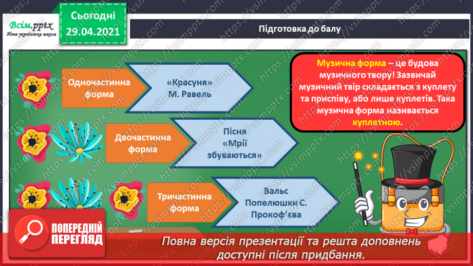 №03 - Ліричні персонажі. Балет. Музична форма. Слухання: Сергій Прокоф’єв.9