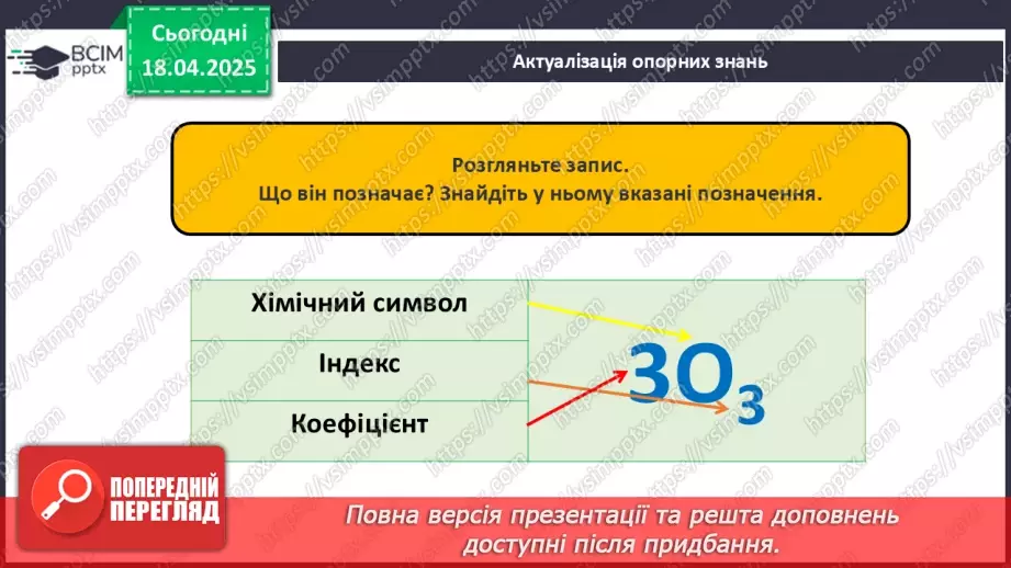 №031 - Хімічні рівняння. Закон збереження маси в хімічних реакціях3