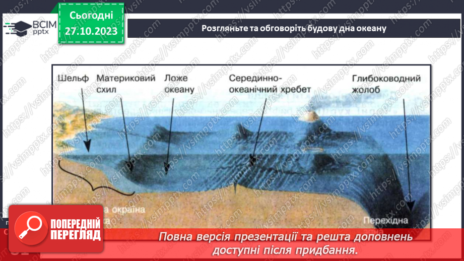 №19 - Яким буває рельєф суходолу і дна океану. Рельєф суходолу і дна океану.42