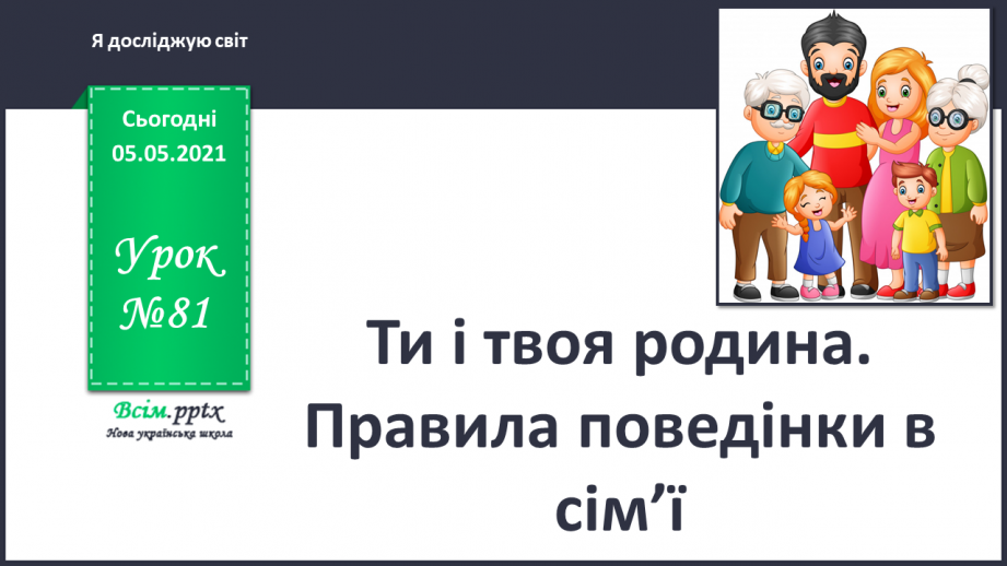 №081 - Ти і твоя родина. Правила поведінки в сім’ї0