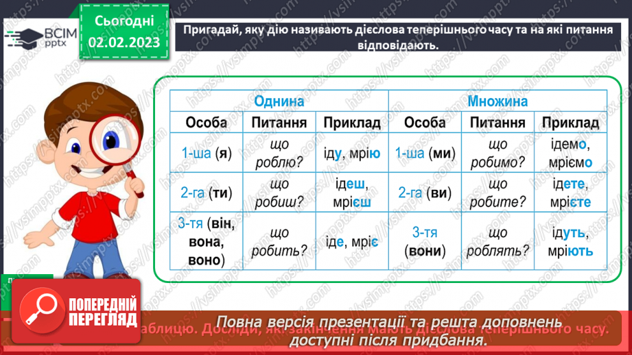 №077 - Правопис особових закінчень дієслів у теперішньому часі.9 №077 - Правопис особових закінчень дієслів у теперішньому часі.9