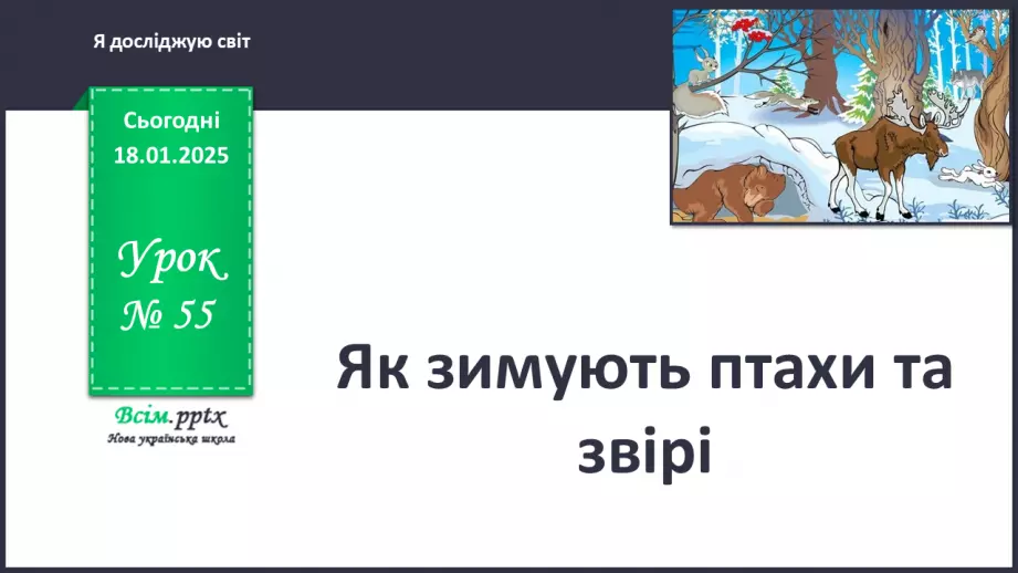 №0055 - Як зимують птахи та звірі0 №0055 - Як зимують птахи та звірі0