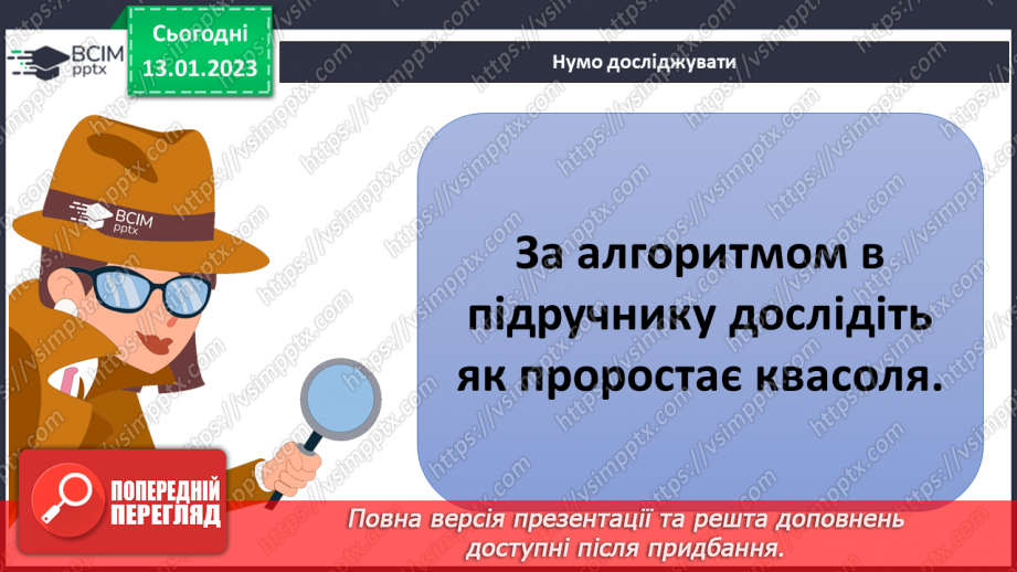 №38 - Організми та їх властивості. Методи дослідження організмів. Висівання і пророщування квасолі.29