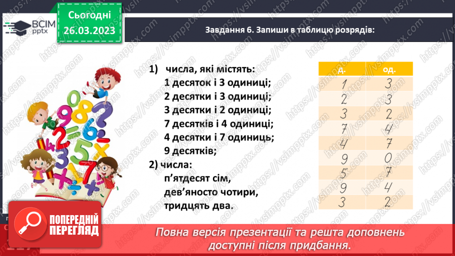 №0114 - Записуємо числа першої сотні. Найбільше одноцифрове число.32