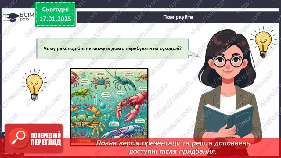 №55 - Членистоногі - безхребетні тварини із зовнішнім скелетом. Ракоподібні.24