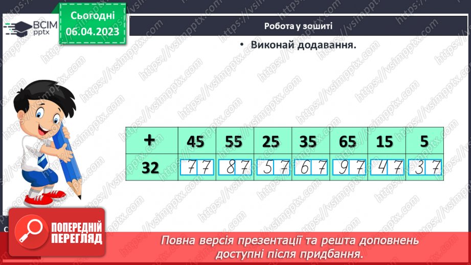 №0123 - Додавання виду 24 + 35 (ознайомлення). Задача на знаходження невідомого від’ємника.25 №0123 - Додавання виду 24 + 35 (ознайомлення). Задача на знаходження невідомого від’ємника.25