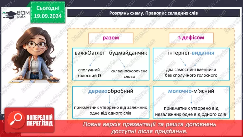 №015 - Правопис складних слів разом і з дефісом. Зміни приголосних під час творення слів за допомогою суфіксів ­ськ­, ­ств­10