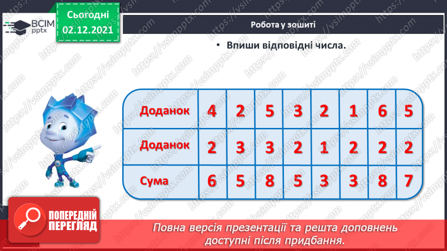 №060 - Назви чисел при додаванні. Складання і розв’язування задач21 №060 - Назви чисел при додаванні. Складання і розв’язування задач21