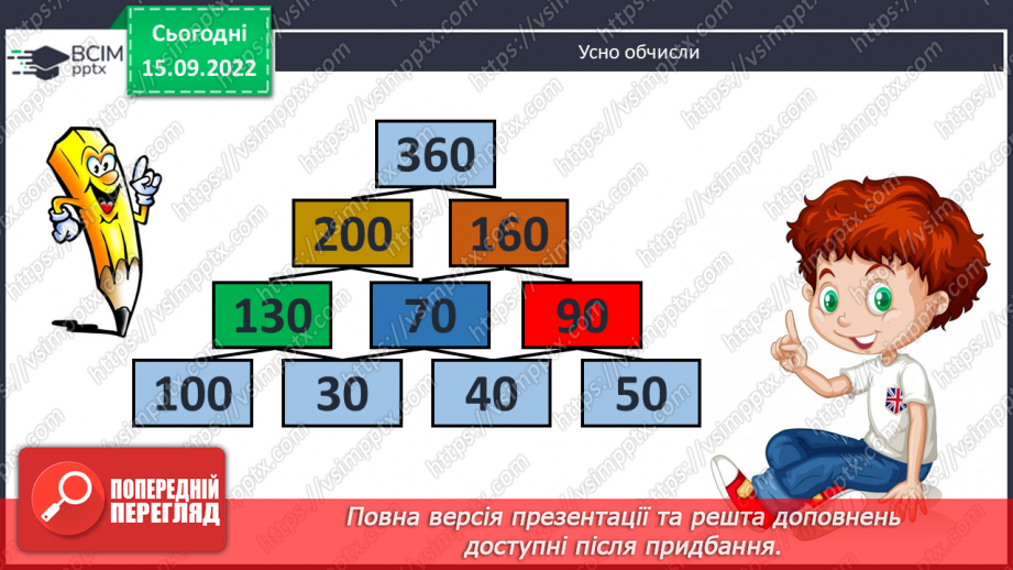 №021 - Розв’язування задач та обчислення виразів на додавання натуральних чисел з використанням властивостей додавання.5