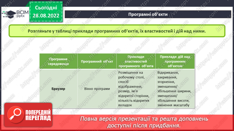 №002 - Інструктаж з БЖД.  Програмні об’єкти та дії над ними. Параметри програмних об’єктів10