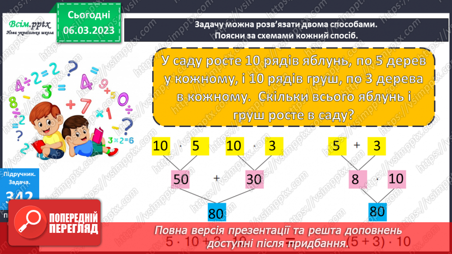 №117 - Множення суми на число. Складання і розв’язування задач за даними таблиці. Робота з діаграмою.16