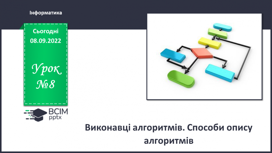 №08 - Інструктаж з БЖД. Виконавці алгоритмів. Способи опису алгоритмів.0