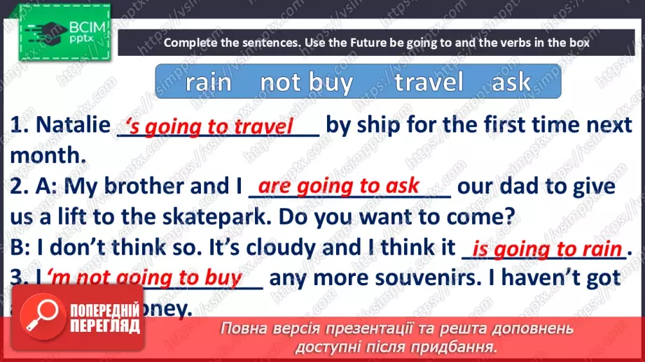 №027 - Grammar. Future ‘be going to’. Time Expressions8