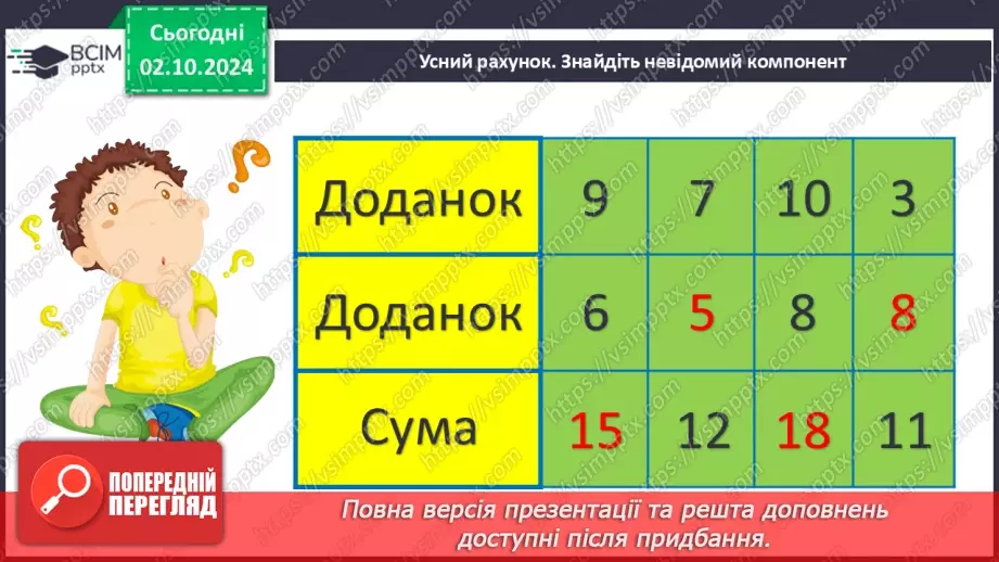 №026 - Віднімання від 15 одноцифрових чисел із переходом через десяток. Розв’язування задач3 №026 - Віднімання від 15 одноцифрових чисел із переходом через десяток. Розв’язування задач3