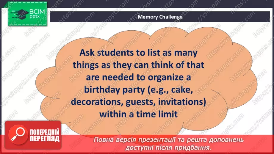 №022 - Previous experience organizing a birthday party4