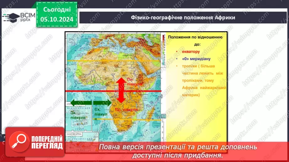 №13 - Фізико-географічне положення та берегова лінія Африки.3